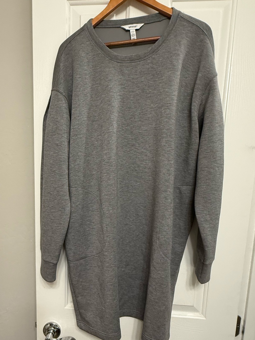 SPANX AirEssentials Crew Neck Long Sleeve Sweatshirt Dress 1X